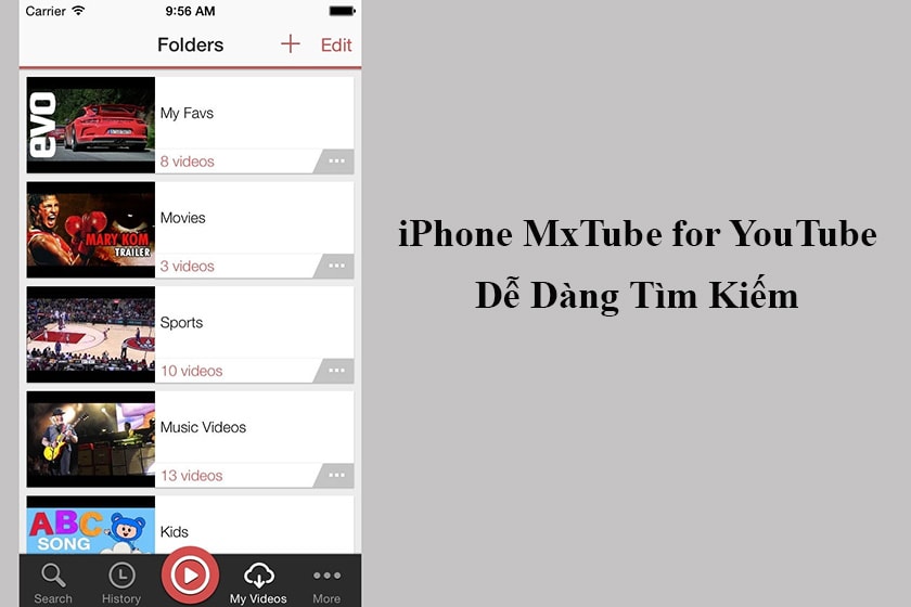 Ứng dụng tải video cho iPhone MxTube for YouTube