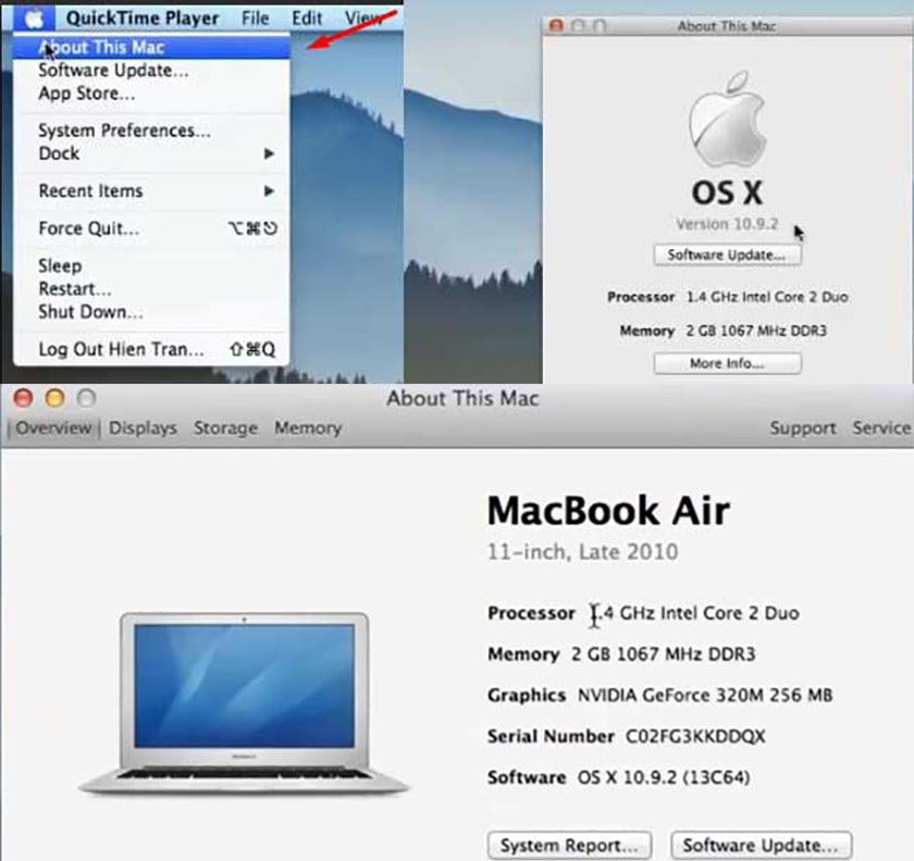 Hướng dẫn cách kiểm tra cấu hình của Macbook