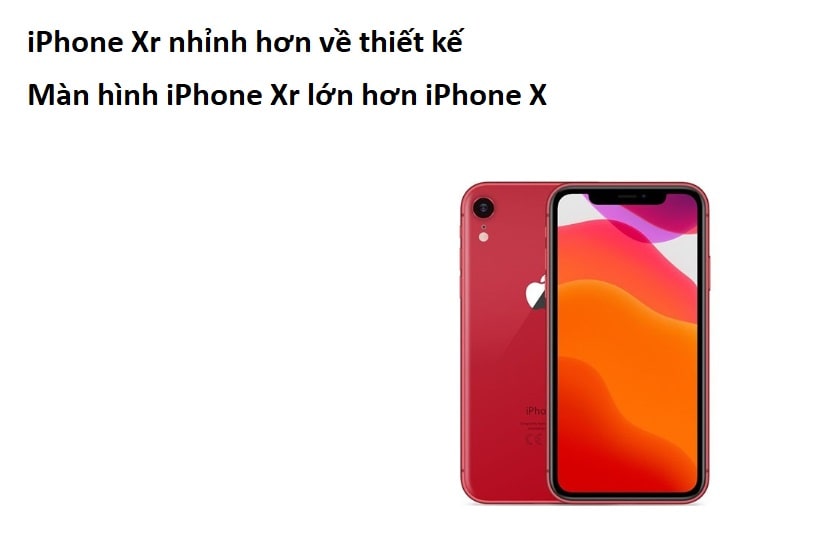 So sánh thiết kế iphone xr và iphone x