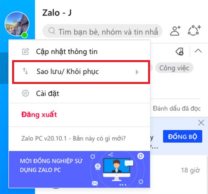 Hướng dẫn sao lưu và khôi phục tin nhắn Zalo trên máy Mac