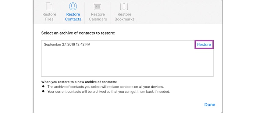 Khôi phục danh bạ đã xóa trên iPhone từ iCloud.com