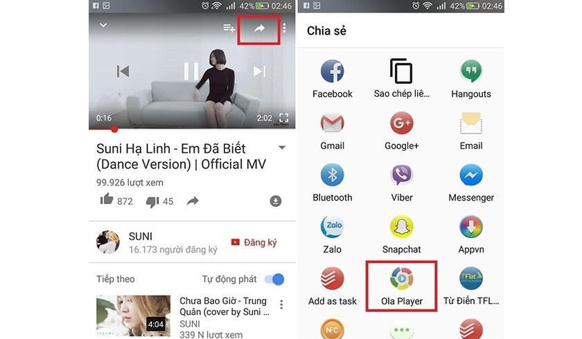 Cách vừa xem youtube vừa lướt web bằng Ola Player