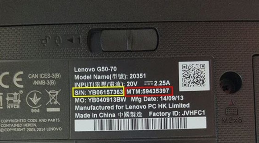 Cách kiểm tra laptop Lenovo chính hãng bước 1