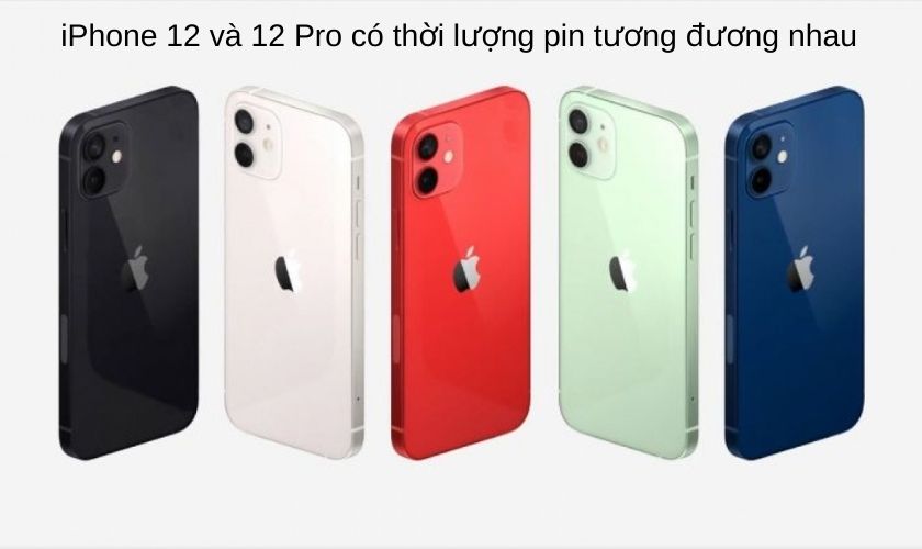 So sánh thời lượng pin iPhone 12 và iPhone 12 Pro