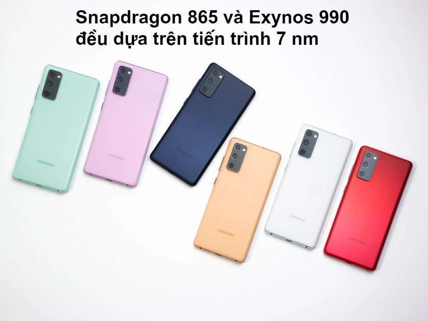 So sánh Samsung Galaxy S20 FE bản Snapdragon 865 và Exynos 990