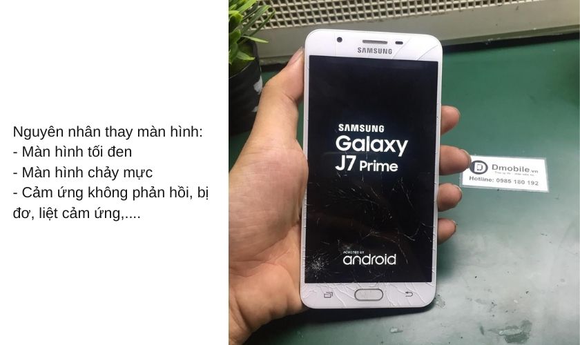 Nguyên nhân cần thay màn hình Samsung J7 Prime là gì?