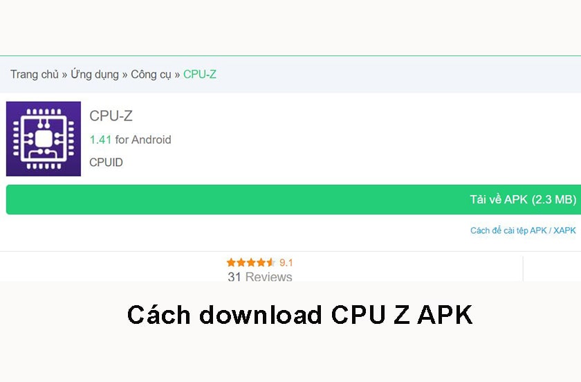 Hướng dẫn download CPU Z APK trên điện thoại (Android)