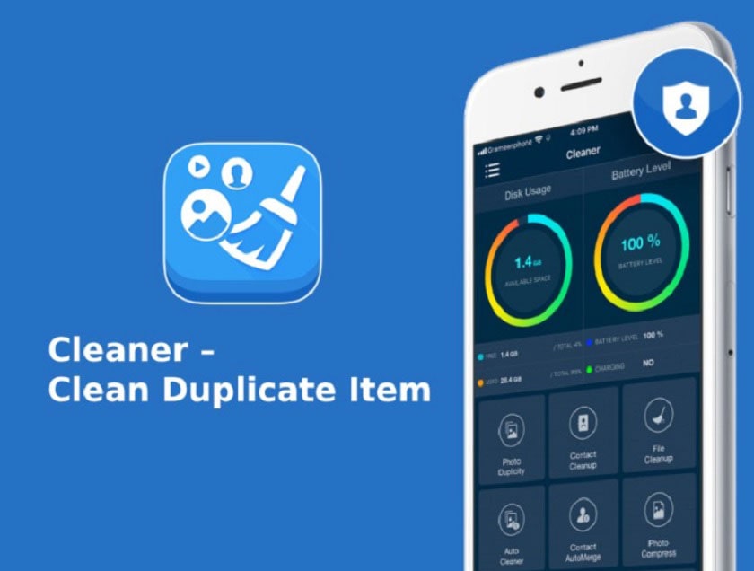 Phần mềm giải phóng dung lượng iphone Cleaner - Clean Duplicate Item