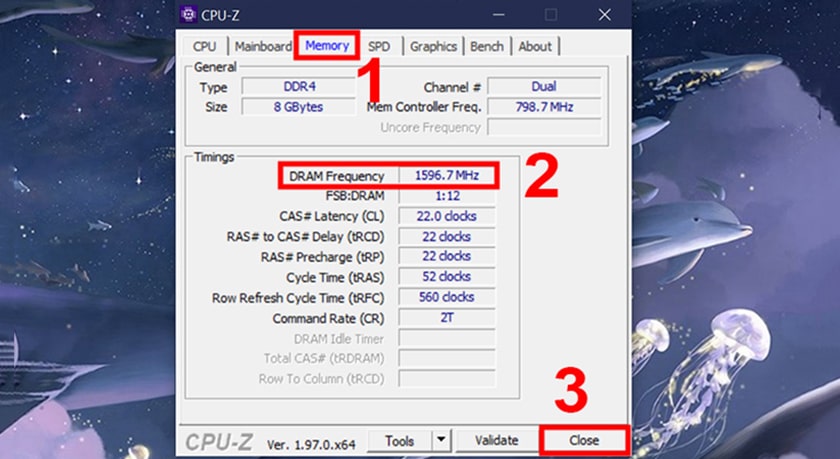 kiểm tra bus RAM bằng phần mềm CPU Z