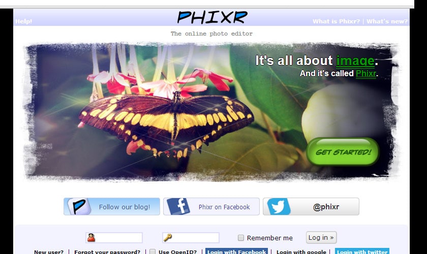 Phần mềm chỉnh ảnh online - Phixr