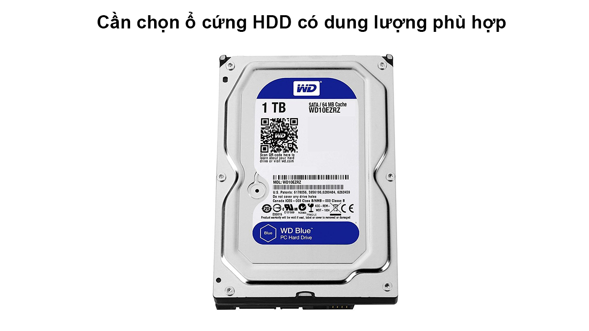 Chọn dung lượng ổ cứng HDD
