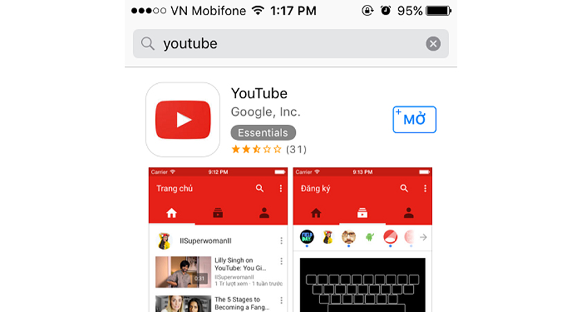 Cách tải YouTube trên thiết bị iPhone