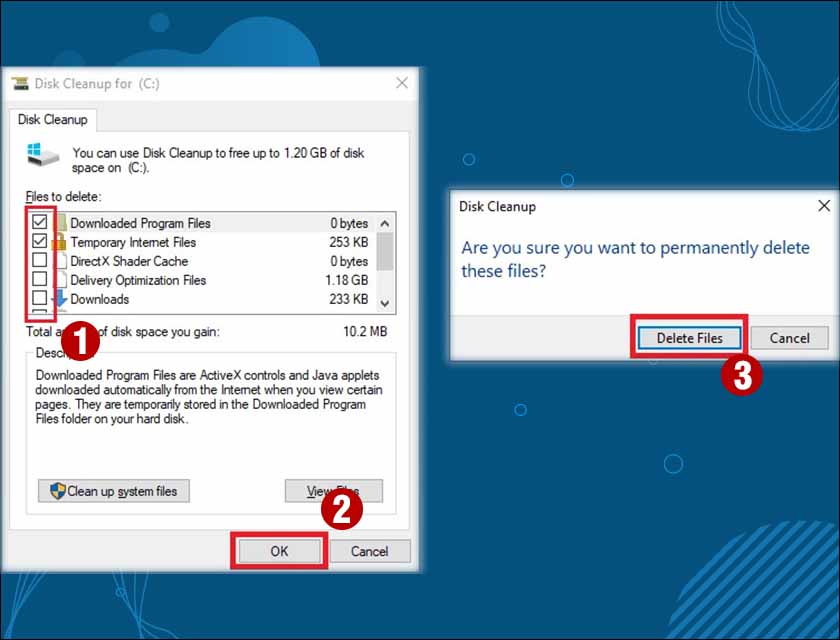 chọn Disk Cleanup