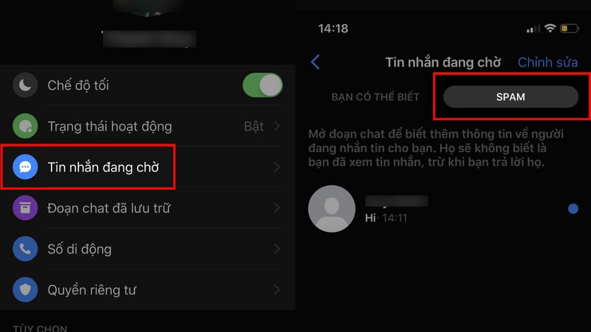 Cách bỏ spam trên Messenger mà không cần nhắn tin bằng điện thoại