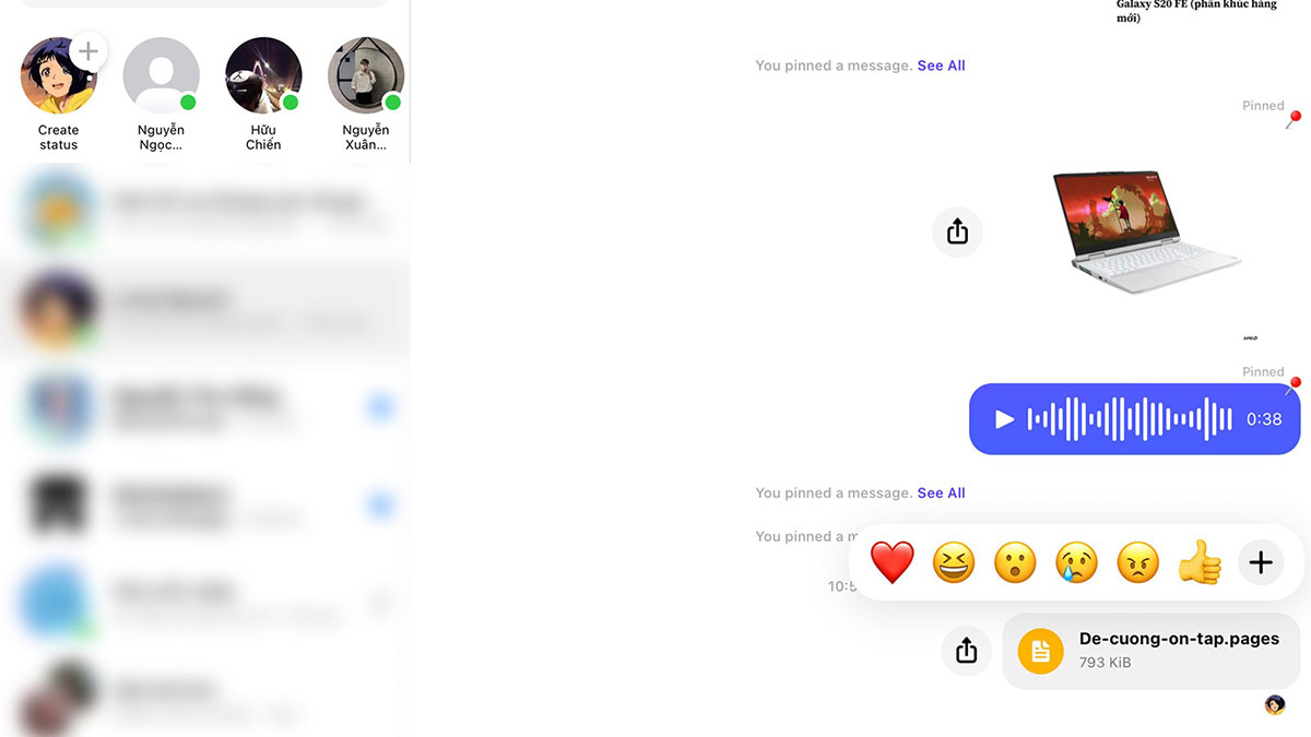 Cách ghim tin nhắn trong cuộc trò chuyện trên Messenger trên iPhone