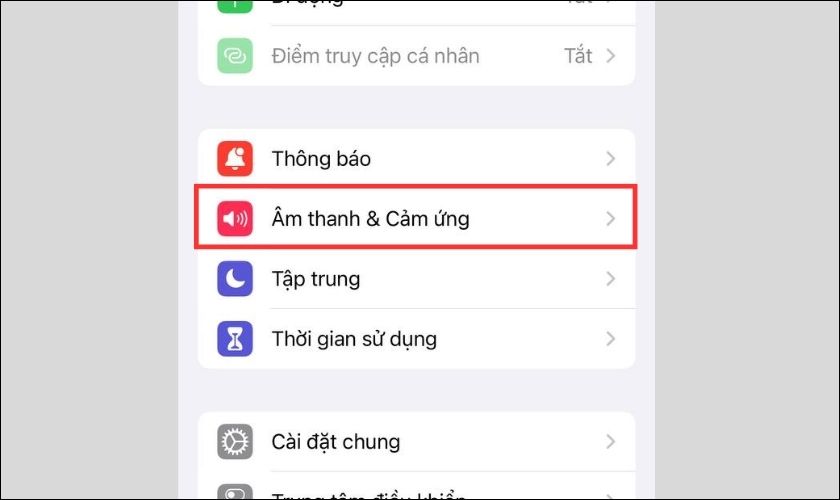 xoá chỉnh rung trên iphone