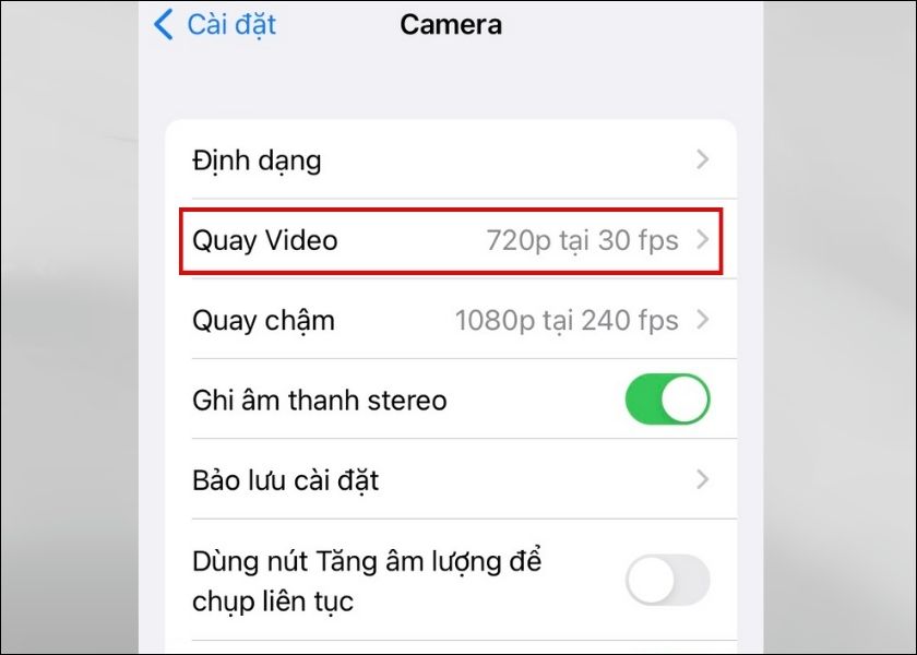 nâng cấp dung lượng iPhone bằng cách giới hạn kích cỡ video