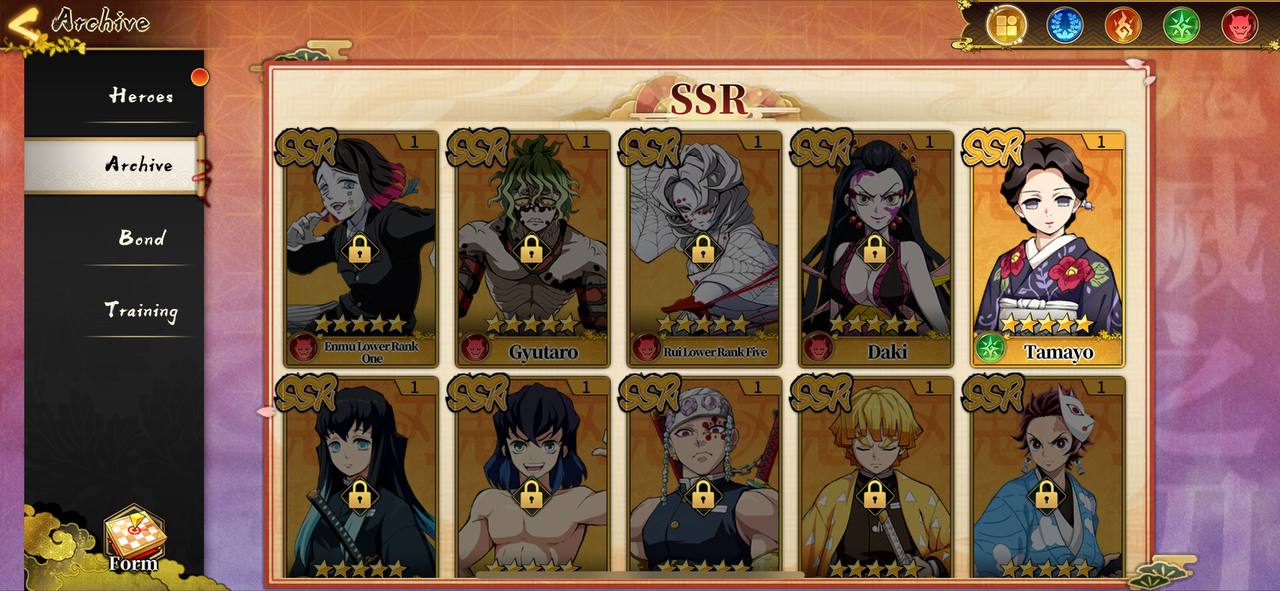 Game Demon Slayer có 19 nhân vật bậc SSR