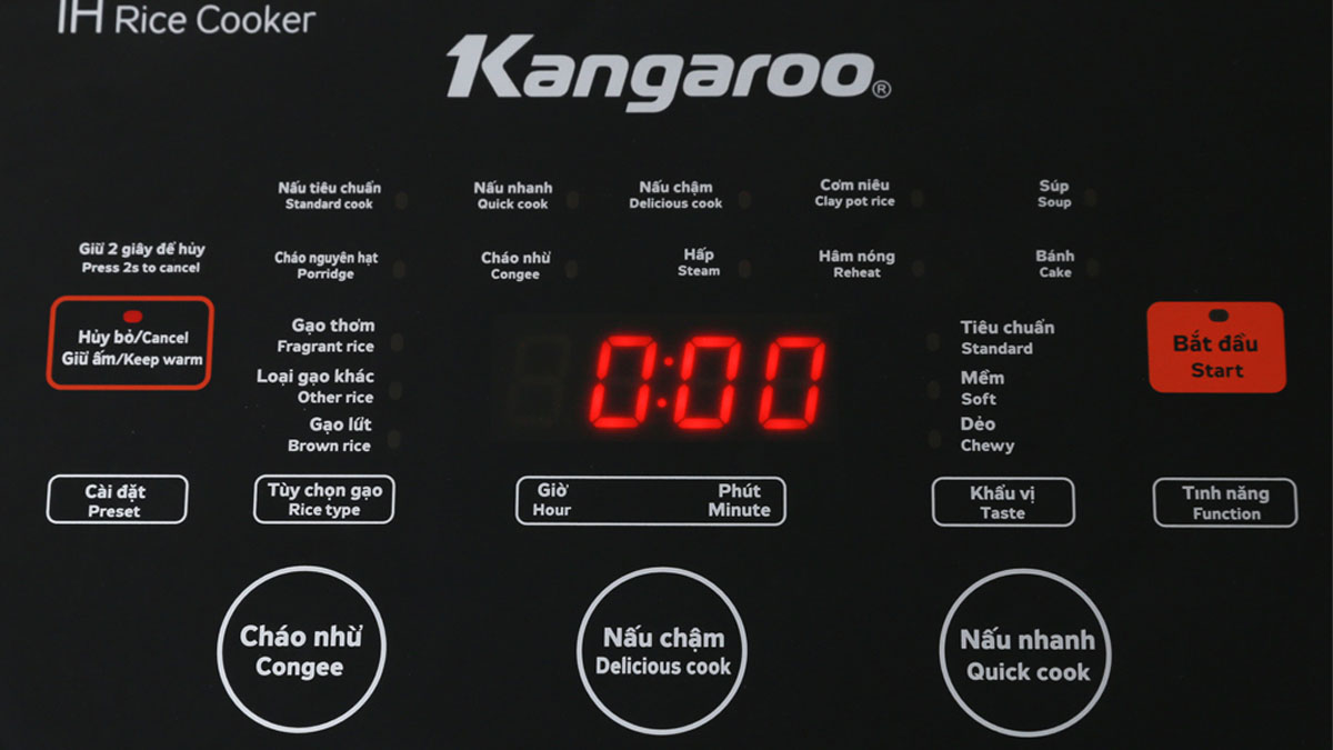 Nồi cơm điện cao tần Kangaroo giữ ấm lâu