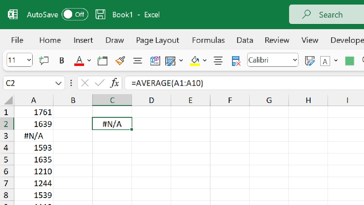 Một số lỗi thường gặp khi dùng hàm Average trong Excel