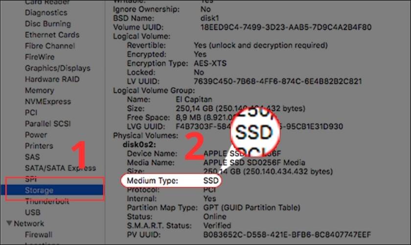 Xem mục Medium Type để kiểm tra ổ cứng SSD