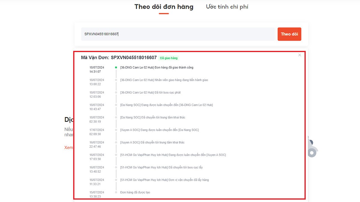 Hướng dẫn cách tra mã vận đơn Shopee Express