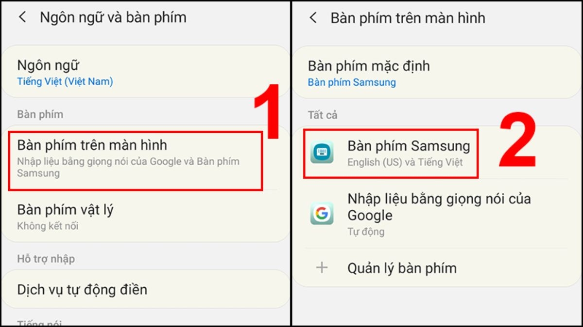 Hướng dẫn cách cài đặt bàn phím Samsung có dấu bước 2